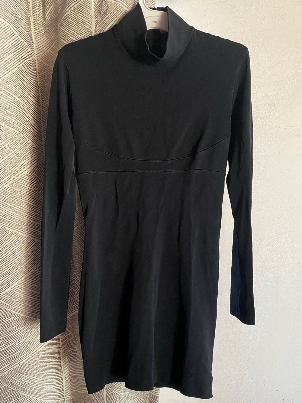 Sportmax Black Long-Sleeve Mock Neck Miji Dress Vintage Sz M